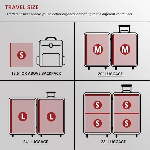 SUOCO 18 Pack Travel Vacuum Bags for Clothing with Rechargeable Electric Pump, Compression Seal Packing Cubes for Luggage Suitcase Backpack, Carry-on Size Space Saver Storage Bags for Vacation Cruise - Image 3