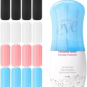 16 Pack Silicone Bottle Cover,Travel Essential for Women Men,Cruise Ship Essentials 2025,Beach Vacation Essentials,Travel Size Toiletries,Airplane Travels Accessories Elastic Sleeves for Leak Proofing