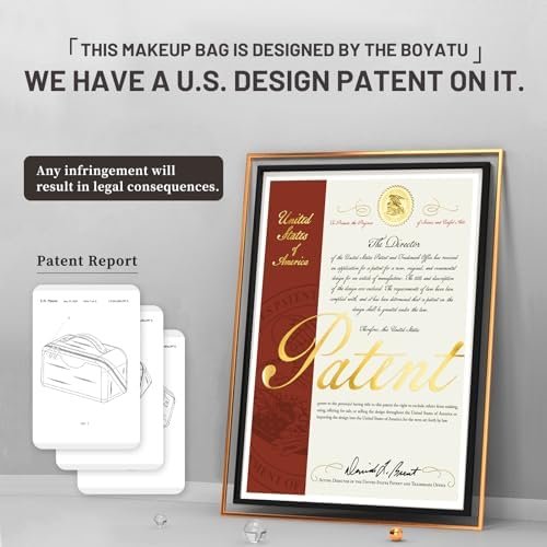 BOYATU Travel Makeup Bag Organizer Cosmetic Bag: 3 Pcs Set Make up Bags for Women with Handle - Waterproof Vegan Leather Toiletry Bags Travel Essentials Pouch with Compartments (01-Black) - Image 5