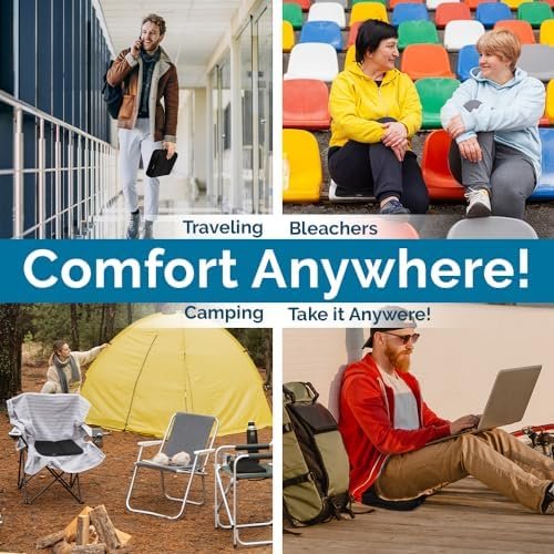 ComfiLife Ergo-Gel Airplane Seat Cushion – Travel Seat Cushion – Compact, Foldable, Portable Comfort - Image 4