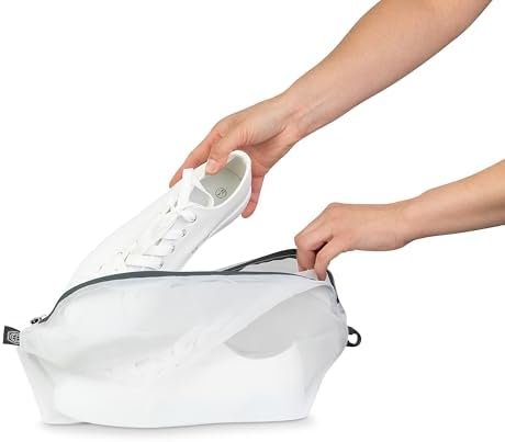 Large Packing Cube Set with See Through Mesh- Compression Packing Cubes Travel Organizers by TRIPPED Travel Gear (White) - Image 8