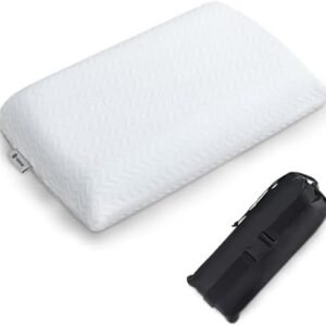 Vekkia Travel Pillow, Memory Foam Pillow Compressible Camping Pillow with Washable Cover,Ergonomic Supportive Pillow for Sleeping Ideal for Adults Kids Travel, Hiking, Airplane and Car-S