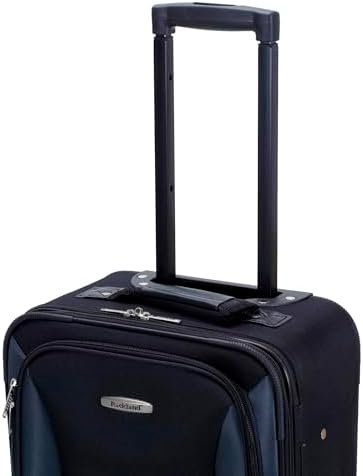Rockland Fashion Softside Upright Luggage Set, Black/Gray, 2-Piece (14/19) - Image 9