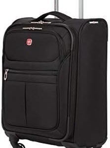 SwissGear 4010 Softside Luggage with Spinner Wheels, Black, Carry-On 18-Inch