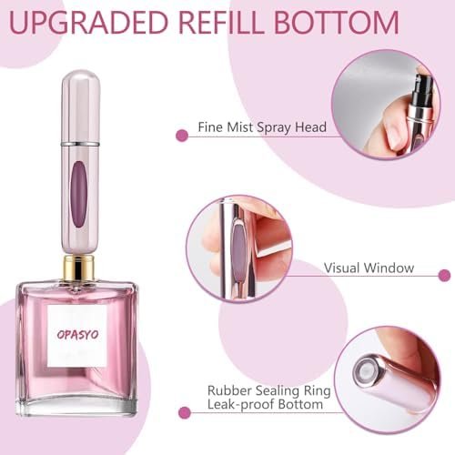 Portable Mini Refillable Perfume Atomizer Bottle, Travel Size Refillable Perfume Refill Bottle - Perfume Atomizer Refillables, Scent Pump Case, Small Perfume Spray 4 Pcs Pack of 5 ml - Image 4