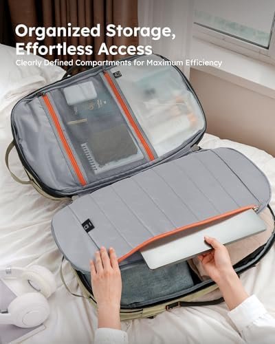 Tolaccea Carry on Travel Backpack, Laptop Backpack Flight Approved Convertible Large Duffle Luggage Bag Daypack Work Business Rucksack Fits 16" Laptop for Men Women 3 Carrying Ways, 40L-50L Expandable - Image 3