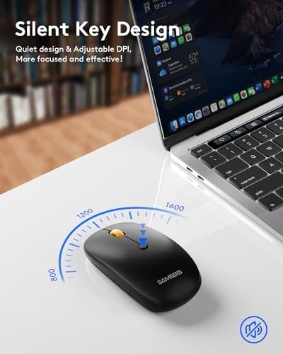 Foldable Keyboard and Mouse, Samsers Folding Bluetooth Keyboard Combo, 2.4G + BT5.0 x 2, Full-Size Portable Travel Keyboard & USB-C Rechargeable Wireless Mouse for iOS Android Windows Mac OS - Image 4