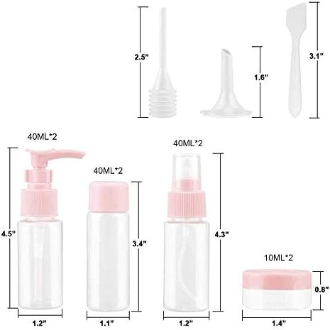 Vitog Travel Bottles Kit, TSA Approved Leak Proof Portable Toiletry Containers Set, Clear PET Flight Size Cosmetic Containers for Lotion, Shampoo, Cream, Soap, Set of 11 - Image 2
