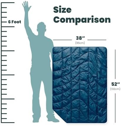 Rumpl Travel Puffy Blanket, Ultra-Packable Travel-Size Warmth and Comfort, Deepwater - Image 8