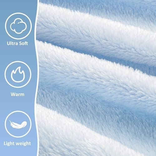 Travel Blanket, Ultra-Soft, Warm & Lightweight Travel Blanket Airplane with Bag, 65x40 in, Airplane Travel Essentials for Women, Men & Kids, Included Eye Mask, Luggage Sleeve & Backpack Clip - Image 2