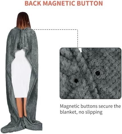 Tirrinia Travel Blanket Airplane Compact with Bag, Soft& Lightweight Wearable Blanket with Foot Pockets for Women Men Adults, Warm Snuggle Blanket, Airplane Travel Essentials, Travel Gifts for Her, - Image 7