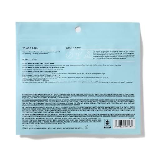 e.l.f. SKIN Holy Hydration! Jet Set Hydration Kit, Travel Friendly Hydrating Skincare Set, Face Cleanser, Balm, Moisturizer, Eye Cream & Night Cream, Vegan & Cruelty-Free - Image 4