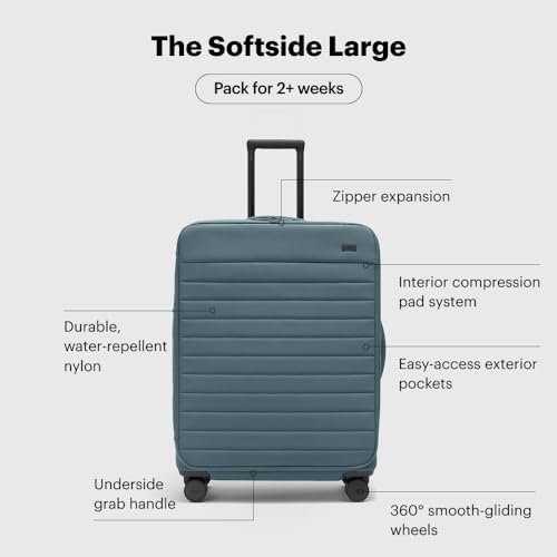 Away Softside Large Checked Suitcase, 29 Inch Lightweight, Expandable Luggage For Men & Women, Durable Nylon Exterior, TSA Approved Lock, Ideal For Trips 2+ Weeks, Coast Blue - Image 3