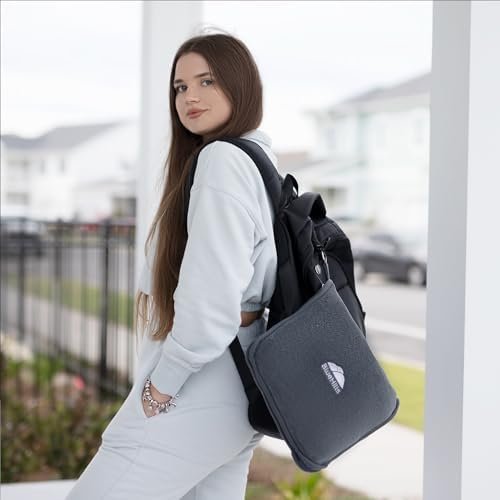 BlueHills Premium Soft Travel Blanket Pillow Airplane Flight Blanket Throw Bag Pillowcase Compact Large 2 in 1 Combo Warm Traveling Plane Essentials Portable Gifts Lightweight Grey Gray T007 - Image 7