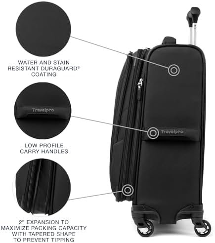 Travelpro Maxlite 5 Softside Expandable Carry-On Luggage with Spinner Wheels, Lightweight, 21-Inch — Black - Image 4