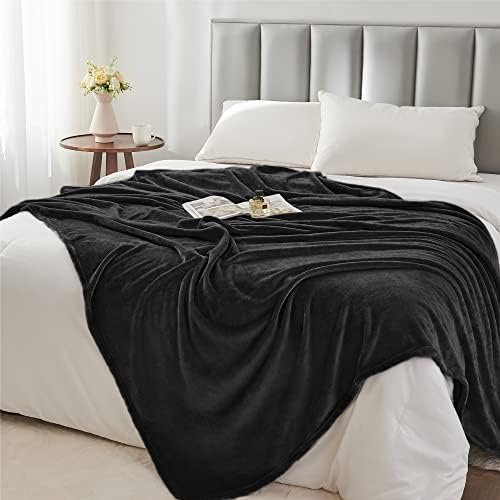 BEDELITE Fleece Blanket Black Throw Blankets for Couch & Bed, Luxury Plush Cozy Fuzzy Blanket 50x60 inches, Super Soft Warm Lightweight Throw Blanket for Travel Camping - Image 6