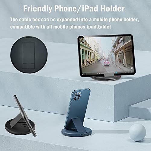 USB C Adapter Cable Kit, Multi Charging Cable Case Convertor USB C to iOS Device/Type C/Micro/USB A Adapter, Data Transfer Contains Card Slot for Traveling, Use as Phone Holder (Black) - Image 7