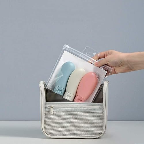 Travel Bottle, 3 Pcs Leak Proof Refillable Squeezable Containers Set(60 ml) with Label and Transparent Carry Bag for Liquid Shampoos, Soap and Toiletries. (Multicolor) - Image 2