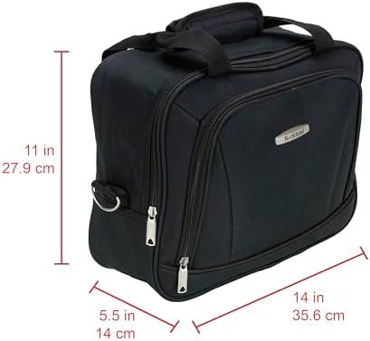 Rockland Fashion Softside Upright Luggage Set, Black/Gray, 2-Piece (14/19) - Image 11