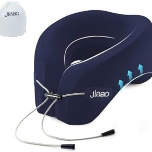 Travel Neck Pillow for Airplanes, Neck Pillow for Traveling,360º Ergonomic Memory Foam Travel Pillow, Soft and Breathable Cover,Portable Pillows for Car, Train or Airport Travel Essentials(Navy)