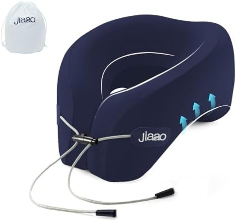 Travel Neck Pillow for Airplanes, Neck Pillow for Traveling,360º Ergonomic Memory Foam Travel Pillow, Soft and Breathable Cover,Portable Pillows for Car, Train or Airport Travel Essentials(Navy)
