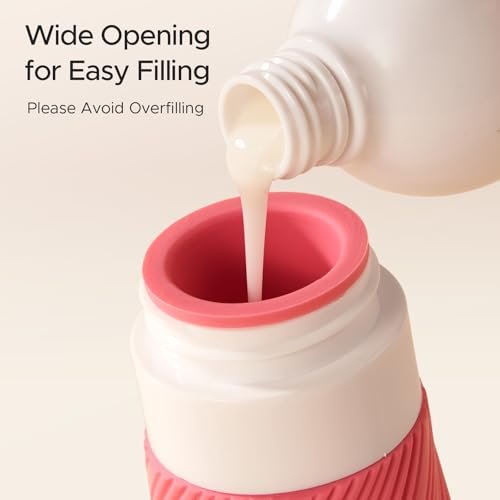 LitBear 23 Pack TSA Approved Travel Bottles for Toiletries, Leak Proof Refillable Travel Size Containers Kit with Silicone Squeezable Bottles Jars for Shampoo Lotion Conditioner, in Clear Bag, Pink - Image 4