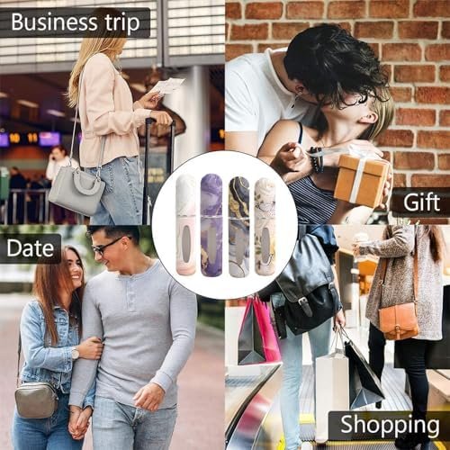 Perfume Travel Refillable Bottle– Portable Mini Sprayer,Empty Perfume Bottles with Unique Patterns,Refill Pump Case for Traveling and Outgoing,2 Pcs Pack of 5 ml(White and Pink) - Image 6