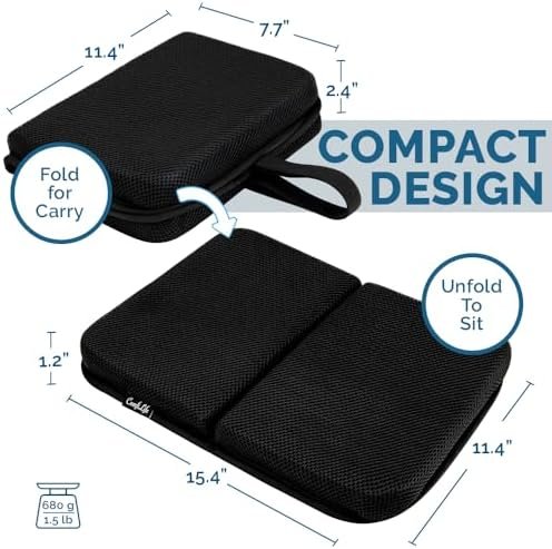 ComfiLife Ergo-Gel Airplane Seat Cushion – Travel Seat Cushion – Compact, Foldable, Portable Comfort - Image 6