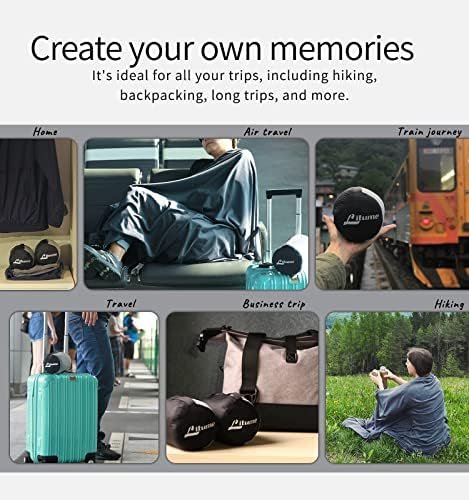 Litume Travel Blanket Lightweight and Breathable, 67 x 48 in Soft Airplane Flight Blanket for Travelers, Foldable Camping Sheet with Stuff Sack for Train, Camp, backpacking, office, home (Velvet E650) - Image 7