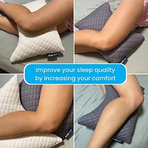 Sidney Sleep Mini Travel Size Neck Pillow - Knee, Back Lumbar and Support - Small Curved Pillow - 14 x 19 Inches - Adjustable Loft - Washable - Drawstring Backpack Included (White) - Image 5