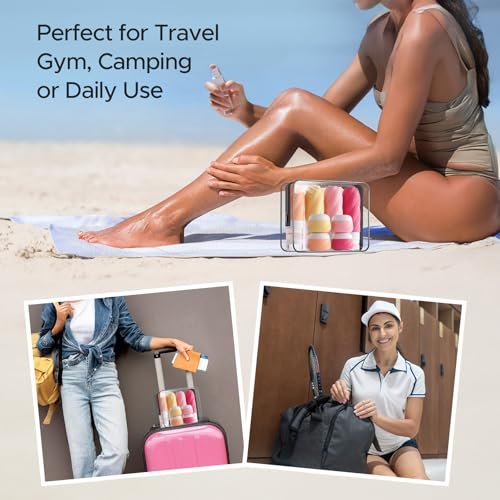 LitBear 23 Pack TSA Approved Travel Bottles for Toiletries, Leak Proof Refillable Travel Size Containers Kit with Silicone Squeezable Bottles Jars for Shampoo Lotion Conditioner, in Clear Bag, Pink - Image 7