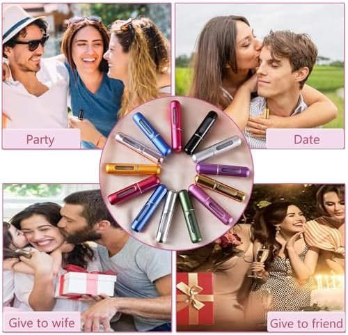 Portable Mini Refillable Perfume Atomizer Bottle, Travel Size Refillable Perfume Refill Bottle - Perfume Atomizer Refillables, Scent Pump Case, Small Perfume Spray 4 Pcs Pack of 5 ml - Image 7