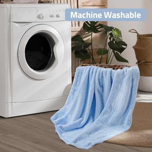 Travel Blanket, Ultra-Soft, Warm & Lightweight Travel Blanket Airplane with Bag, 65x40 in, Airplane Travel Essentials for Women, Men & Kids, Included Eye Mask, Luggage Sleeve & Backpack Clip - Image 7