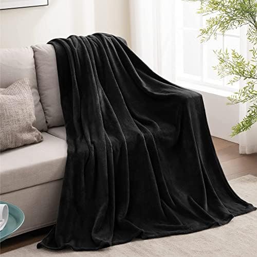 BEDELITE Fleece Blanket Black Throw Blankets for Couch & Bed, Luxury Plush Cozy Fuzzy Blanket 50x60 inches, Super Soft Warm Lightweight Throw Blanket for Travel Camping - Image 5