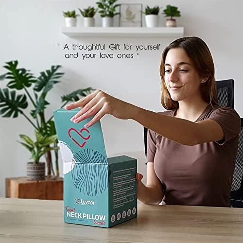 Premium Quality Memory Foam Travel Neck Pillow Bundle - Best Ergonomic Pillow for Airplane Travel, car Ride, Sleeping. Comes with Eye mask, earplugs and Storage Bag. (Imperial Green) - Image 9