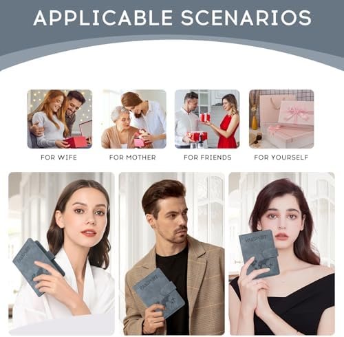 ILIYAH-Passport Cover-Passport Holder Travel Wallet-RFID Blocking Passport Case Travel Accessories Card Holder Wallet Unisex Travel Gifts(Grey) - Image 6